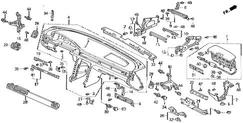 1994 VIGOR GS 4 DOOR 5MT INSTRUMENT PANEL diagram 1994 VIGOR GS 4 DOOR 5MT INSTRUMENT PANEL diagram