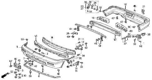 1994 VIGOR LS 4 DOOR 5MT BUMPER diagram 1994 VIGOR LS 4 DOOR 5MT BUMPER diagram