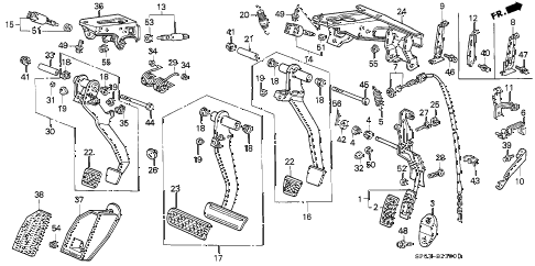 1994 LEGEND GS 4 DOOR 6MT PEDAL diagram 1994 LEGEND GS 4 DOOR 6MT PEDAL diagram
