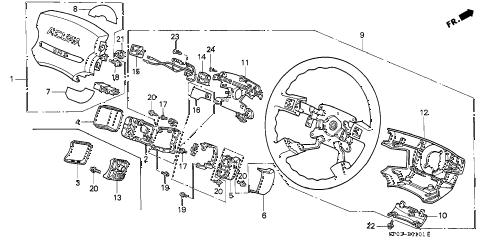 1994 LEGEND LMOQUETTE 4 DOOR 5MT STEERING WHEEL diagram 1994 LEGEND LMOQUETTE 4 DOOR 5MT STEERING WHEEL diagram