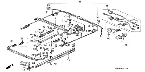 1994 LEGEND L 4 DOOR 5MT ROOF MOTOR diagram
