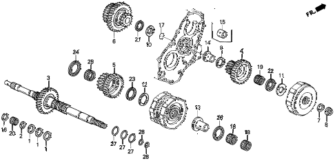 1999 INTEGRA GSLEATHER 3 DOOR 4AT AT MAINSHAFT (1) diagram 1999 INTEGRA GSLEATHER 3 DOOR 4AT AT MAINSHAFT (1) diagram