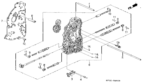 1997 INTEGRA GSLEATHER 3 DOOR 4AT AT MAIN VALVE BODY (1) diagram