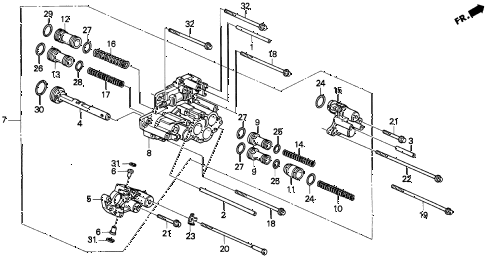 1997 INTEGRA RS 3 DOOR 4AT AT SERVO BODY (1) diagram