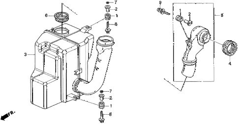 1996 INTEGRA GS-R 3 DOOR 5MT RESONATOR CHAMBER (2) diagram