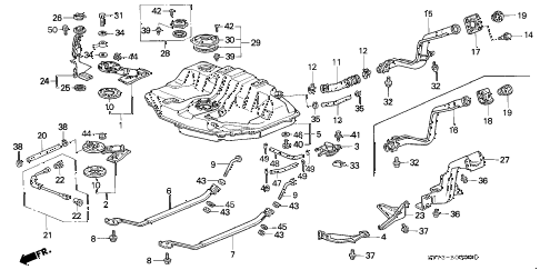 1994 INTEGRA RS 3 DOOR 4AT FUEL TANK (1) diagram