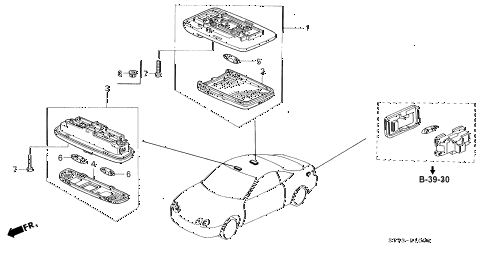 1994 INTEGRA RS 3 DOOR 5MT INTERIOR LIGHT diagram 1994 INTEGRA RS 3 DOOR 5MT INTERIOR LIGHT diagram