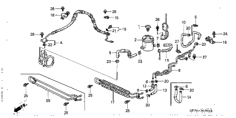 2000 INTEGRA GSLEATHER 3 DOOR 4AT P.S. HOSES - PIPES diagram