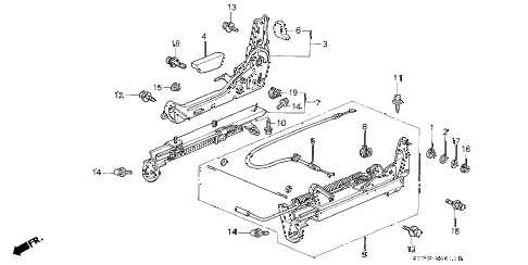 1999 INTEGRA LS 3 DOOR 5MT RIGHT FRONT SEAT COMPONENTS diagram 1999 INTEGRA LS 3 DOOR 5MT RIGHT FRONT SEAT COMPONENTS diagram