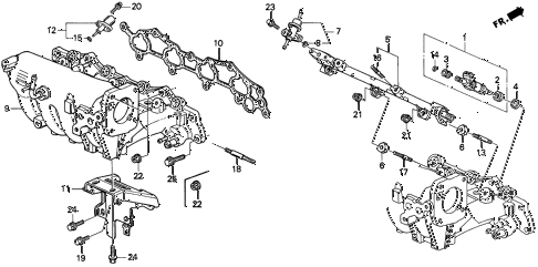 1998 INTEGRA RS 3 DOOR 5MT INTAKE MANIFOLD (1) diagram