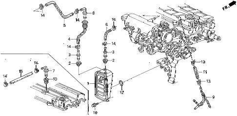 1998 INTEGRA RS 3 DOOR 5MT BREATHER CHAMBER (1) diagram