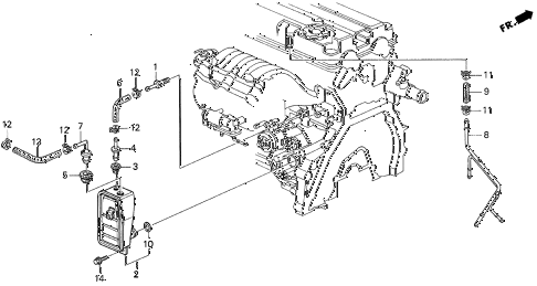 1999 INTEGRA GS-RLEATHER 3 DOOR 5MT BREATHER CHAMBER (2) diagram