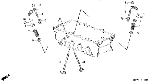 2000 INTEGRA GSLEATHER 3 DOOR 4AT VALVE - ROCKER ARM (1) diagram