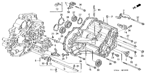 1997 INTEGRA GSLEATHER 4 DOOR 4AT AT TRANSMISSION HOUSING (1) diagram