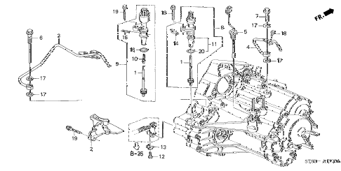 2001 INTEGRA LS 4 DOOR 4AT AT ATF PIPE - SPEED SENSOR diagram 2001 INTEGRA LS 4 DOOR 4AT AT ATF PIPE - SPEED SENSOR diagram