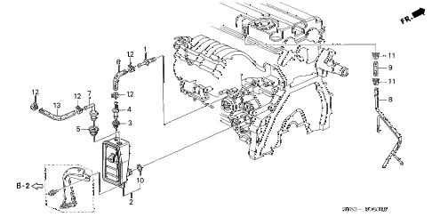 1997 INTEGRA GS-RLEATHER 4 DOOR 5MT BREATHER CHAMBER (2) diagram