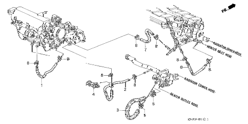 1997 INTEGRA GSLEATHER 4 DOOR 4AT WATER HOSE (2) diagram 1997 INTEGRA GSLEATHER 4 DOOR 4AT WATER HOSE (2) diagram