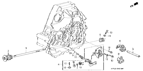1999 INTEGRA GSLEATHER 4 DOOR 5MT MT SHIFT ROD - SHIFT HOLDER diagram