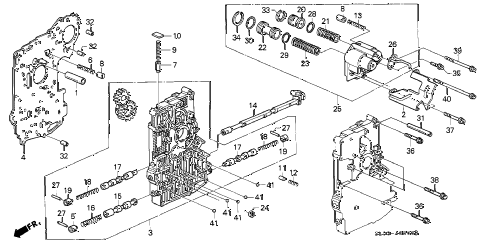 2002 NSX-T 2 DOOR 4AT AT MAIN VALVE BODY diagram 2002 NSX-T 2 DOOR 4AT AT MAIN VALVE BODY diagram