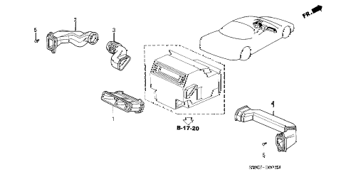 2002 NSX-T 2 DOOR 4AT DUCT diagram