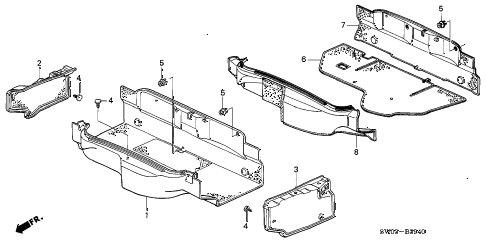 2002 NSX-T 2 DOOR 4AT TRUNK FLOOR MAT diagram 2002 NSX-T 2 DOOR 4AT TRUNK FLOOR MAT diagram