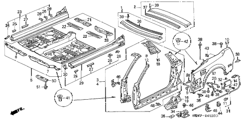 2001 NSX-T 2 DOOR 4AT OUTER PANEL (2) diagram