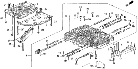 1997 TL PRE2.5 4 DOOR 4AT AT MAIN VALVE BODY diagram 1997 TL PRE2.5 4 DOOR 4AT AT MAIN VALVE BODY diagram
