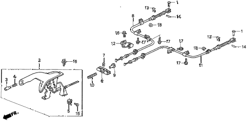 1997 TL PRE3.2 4 DOOR 4AT PARKING BRAKE diagram 1997 TL PRE3.2 4 DOOR 4AT PARKING BRAKE diagram