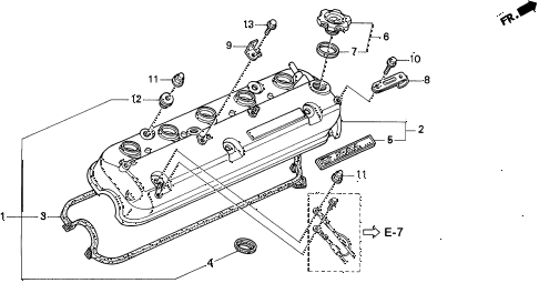 1996 TL BAS2.5 4 DOOR 4AT CYLINDER HEAD COVER diagram 1996 TL BAS2.5 4 DOOR 4AT CYLINDER HEAD COVER diagram