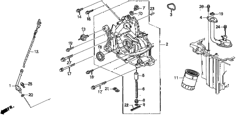 1997 TL BAS3.2 4 DOOR 4AT OIL PUMP (V6) diagram 1997 TL BAS3.2 4 DOOR 4AT OIL PUMP (V6) diagram