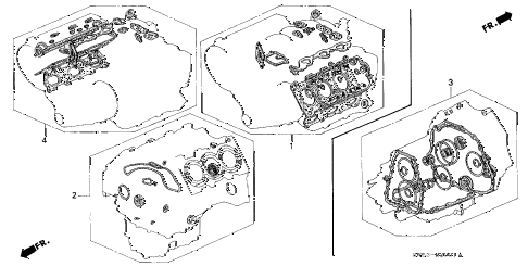 1997 TL BAS3.2 4 DOOR 4AT GASKET KIT (V6) diagram 1997 TL BAS3.2 4 DOOR 4AT GASKET KIT (V6) diagram