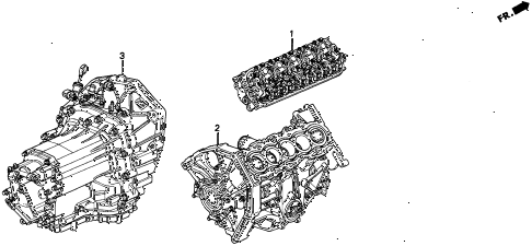 1997 TL BAS2.5 4 DOOR 4AT ENGINE ASSY. - TRANSMISSION ASSY. diagram 1997 TL BAS2.5 4 DOOR 4AT ENGINE ASSY. - TRANSMISSION ASSY. diagram