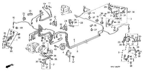 1999 CL PRE2.3 2 DOOR 5MT BRAKE LINES (3) diagram 1999 CL PRE2.3 2 DOOR 5MT BRAKE LINES (3) diagram