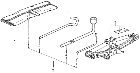 1997 CL BAS2.2 2 DOOR 4AT TOOLS - JACK diagram