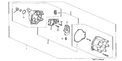 1997 CL PRE3.0 2 DOOR 4AT DISTRIBUTOR (HITACHI) (2) diagram