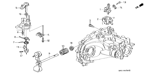 1997 CL BAS2.2 2 DOOR 5MT MT SHIFT ARM - SHIFT LEVER diagram 1997 CL BAS2.2 2 DOOR 5MT MT SHIFT ARM - SHIFT LEVER diagram