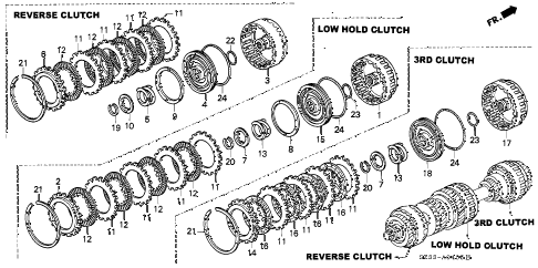 1998 RL PREM 4 DOOR 4AT AT CLUTCH (COUNTERSHAFT) diagram