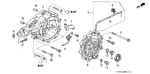 2002 RL 4 DOOR 4AT AT DIFFERENTIAL CARRIER diagram