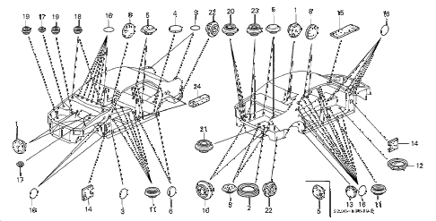 2000 RL 4 DOOR 4AT GROMMET (1) diagram