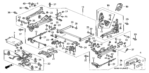 2000 RL 4 DOOR 4AT FRONT SEAT COMPONENTS (L.) diagram 2000 RL 4 DOOR 4AT FRONT SEAT COMPONENTS (L.) diagram