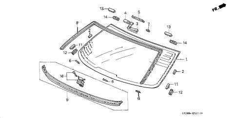 2003 RLNAVIGATION 4 DOOR 4AT REAR WINDSHIELD diagram 2003 RLNAVIGATION 4 DOOR 4AT REAR WINDSHIELD diagram