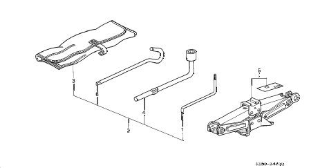 2004 RL 4 DOOR 4AT TOOLS - JACK diagram 2004 RL 4 DOOR 4AT TOOLS - JACK diagram