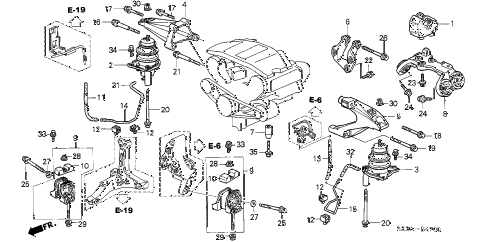 2004 RLNAVIGATION 4 DOOR 4AT ENGINE MOUNTS diagram 2004 RLNAVIGATION 4 DOOR 4AT ENGINE MOUNTS diagram