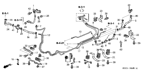2003 MDX TOURPKG-NAV 5 DOOR 5AT FUEL PIPE (2) diagram 2003 MDX TOURPKG-NAV 5 DOOR 5AT FUEL PIPE (2) diagram
