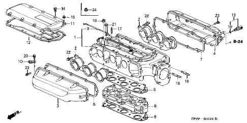 2002 MDX STD 5 DOOR 5AT INTAKE MANIFOLD (1) diagram 2002 MDX STD 5 DOOR 5AT INTAKE MANIFOLD (1) diagram