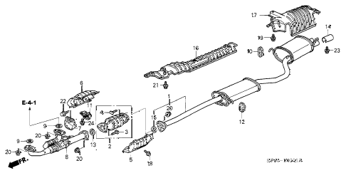 2003 MDX TOURPKG-NAV 5 DOOR 5AT EXHAUST PIPE (2) diagram 2003 MDX TOURPKG-NAV 5 DOOR 5AT EXHAUST PIPE (2) diagram