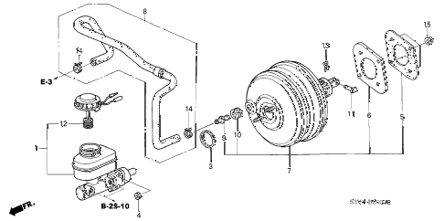 2002 MDX PREMPKG 5 DOOR 5AT BRAKE MASTER CYLINDER - MASTER POWER (1) diagram 2002 MDX PREMPKG 5 DOOR 5AT BRAKE MASTER CYLINDER - MASTER POWER (1) diagram
