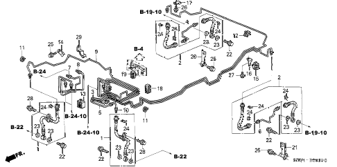 2002 MDX STD 5 DOOR 5AT BRAKE LINES (ABS) (1) diagram