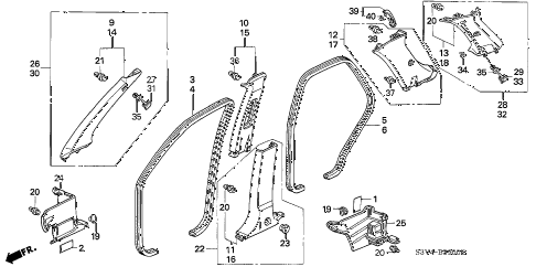 2002 MDX STDNAVI 5 DOOR 5AT PILLAR GARNISH diagram