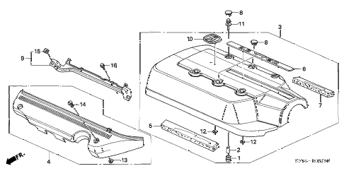 2004 MDX TOURPKG 5 DOOR 5AT INTAKE MANIFOLD COVER (2) diagram 2004 MDX TOURPKG 5 DOOR 5AT INTAKE MANIFOLD COVER (2) diagram